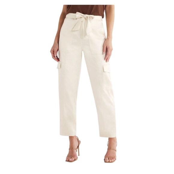 Sofia Jeans Women's Tapered High Rise Satin Cargo Pants, 27" Inseam, Size 16 - Picture 2 of 8